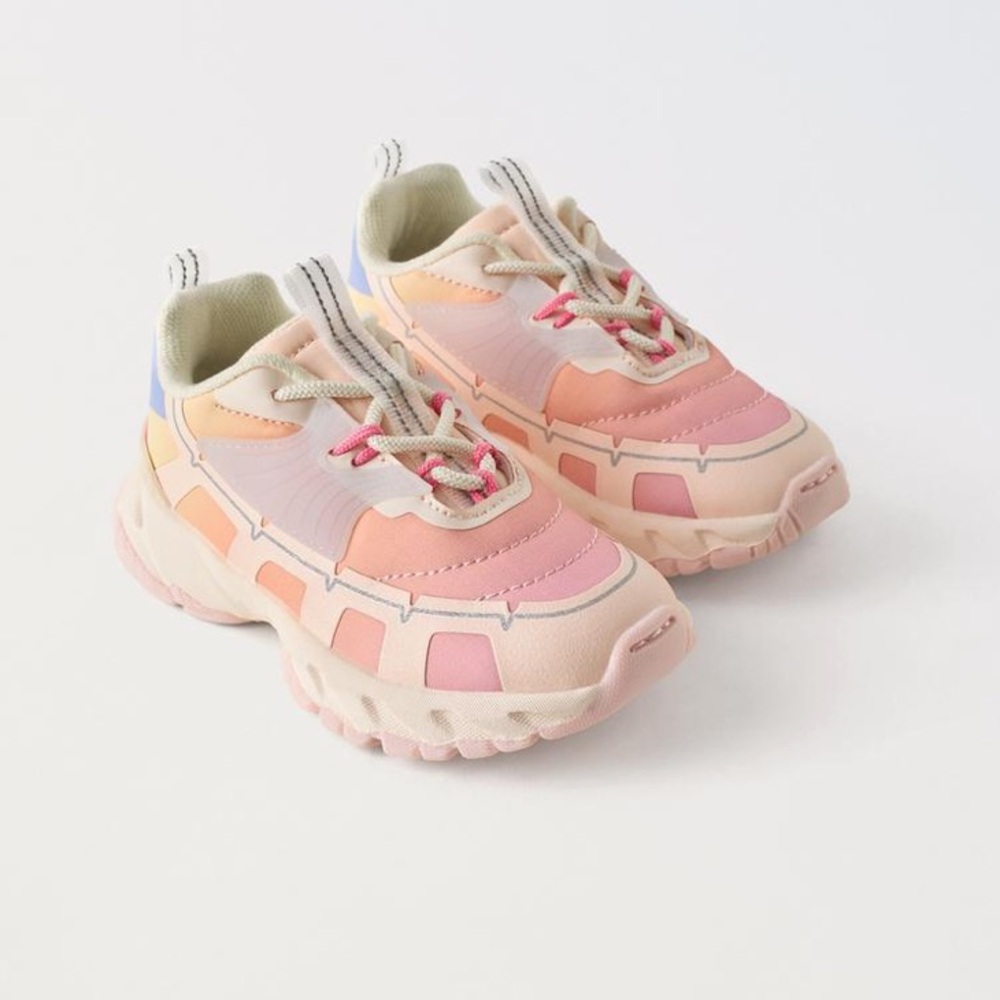 NWT Zara color block sneakers kids size 12